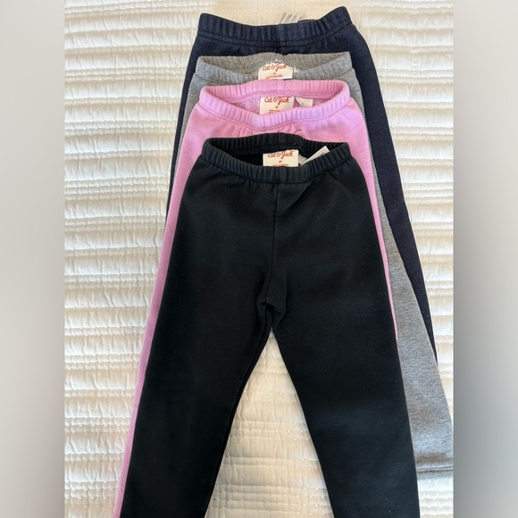 Cat & Jack Toddler Girls Sweatpants 4 pair Size 3T - Picture 1 of 4